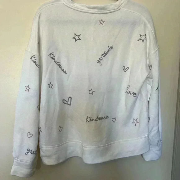 White Splendid Embroidered French Terry Sweatshirt - Picture 2 of 4
